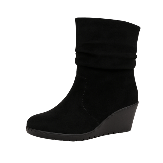 Bottine Compensée Noire à Talon 8cm