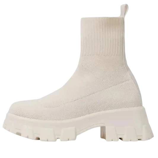 Bottine Élastique Estivale - Beige